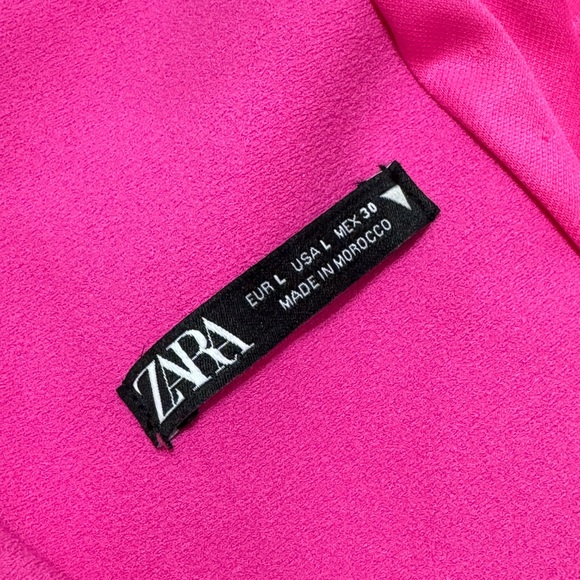 ZARA Hot Pink Backless Mini Dress - Picture 2 of 3